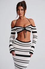 Top Georgia - negro y blanco