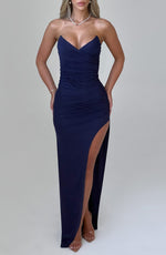 Vestido largo Giovanna - azul marino