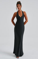 Vestido largo Halo - negro