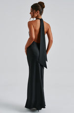 Vestido largo Halo - negro