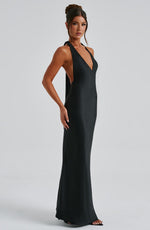 Vestido largo Halo - negro