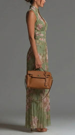 Inés | Mono de Chifón Floral Plisado