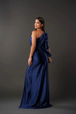 Camila | Vestido Satinado de una Manga