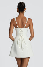 Vestido corto Iona - marfil