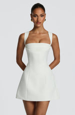 Vestido corto Iona - marfil