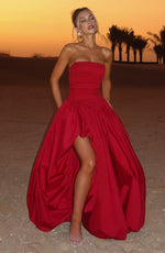 Vestido largo Jillian - rojo