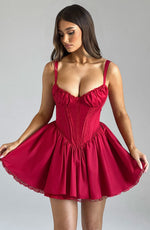 Vestido corto Josie - rojo