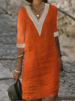 Camila - Vestido Casual de Algodón y Lino