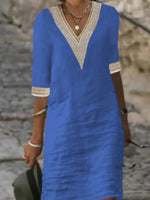 Camila - Vestido Casual de Algodón y Lino