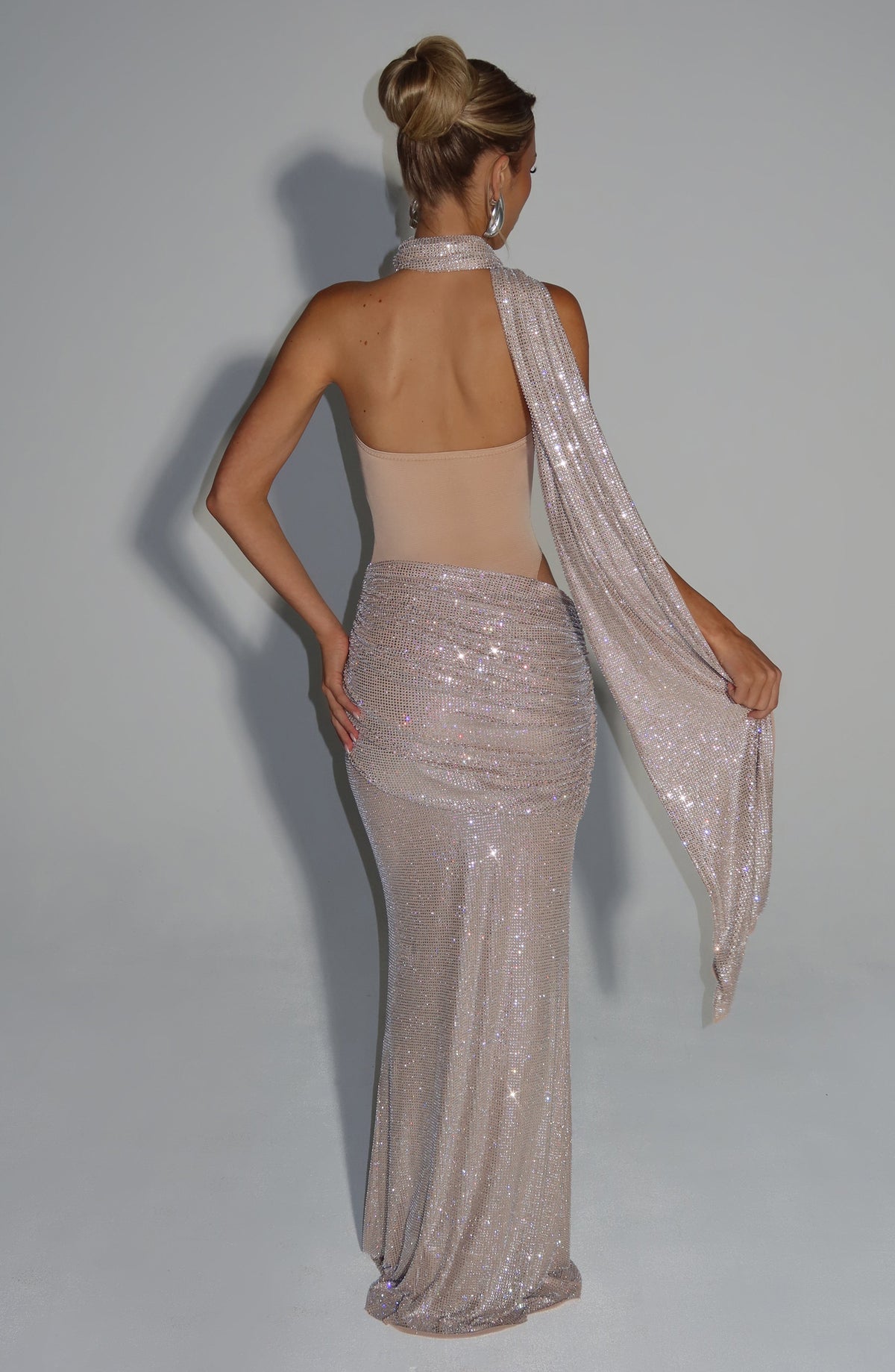 Vestido largo Kailani - nude