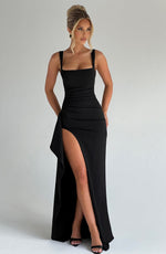 Vestido largo Katana - negro