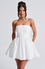 Vestido corto Katrina - marfil