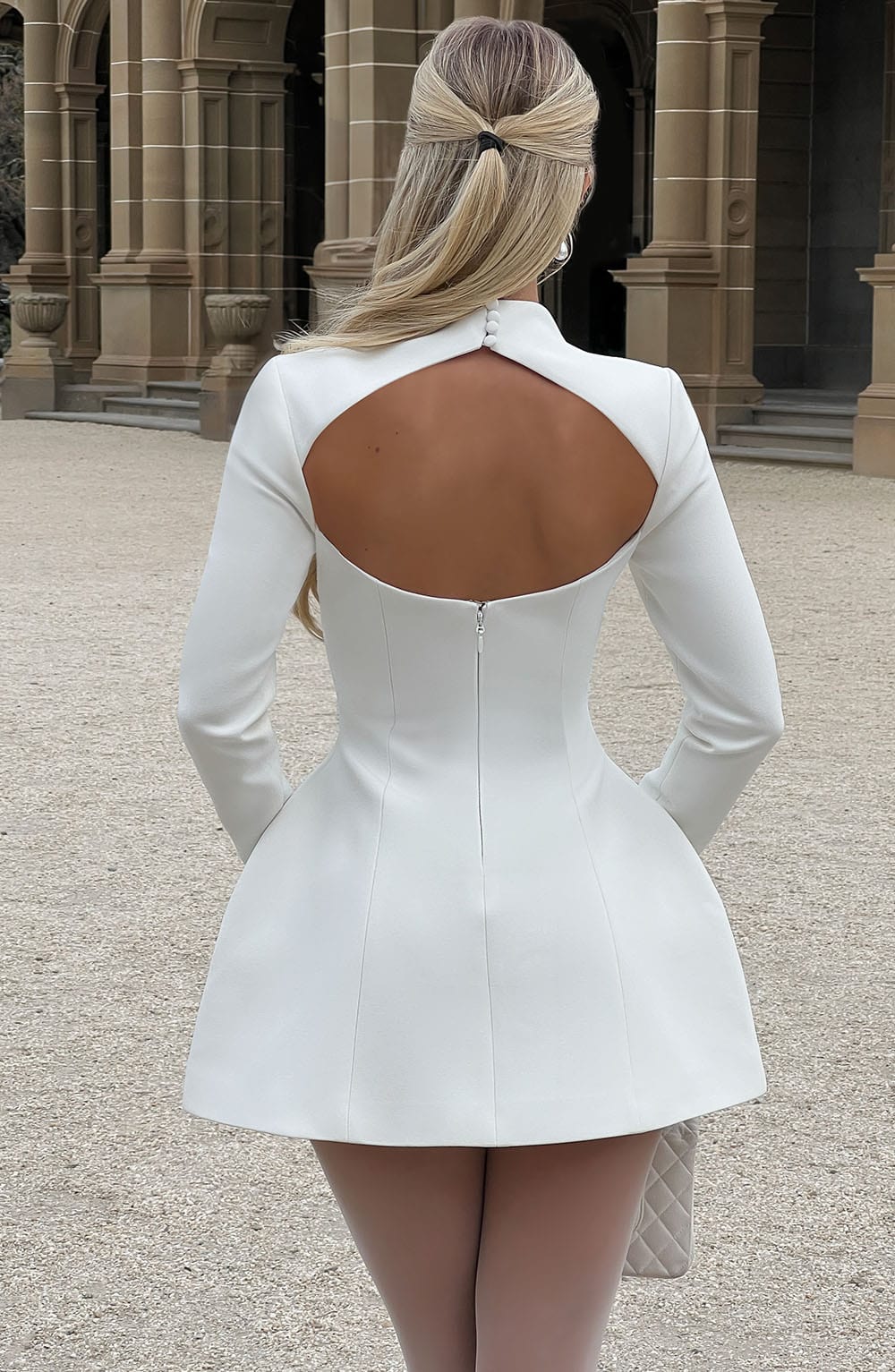 Vestido corto Kelly - marfil