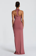 Vestido largo Kingsley - marrón rosado