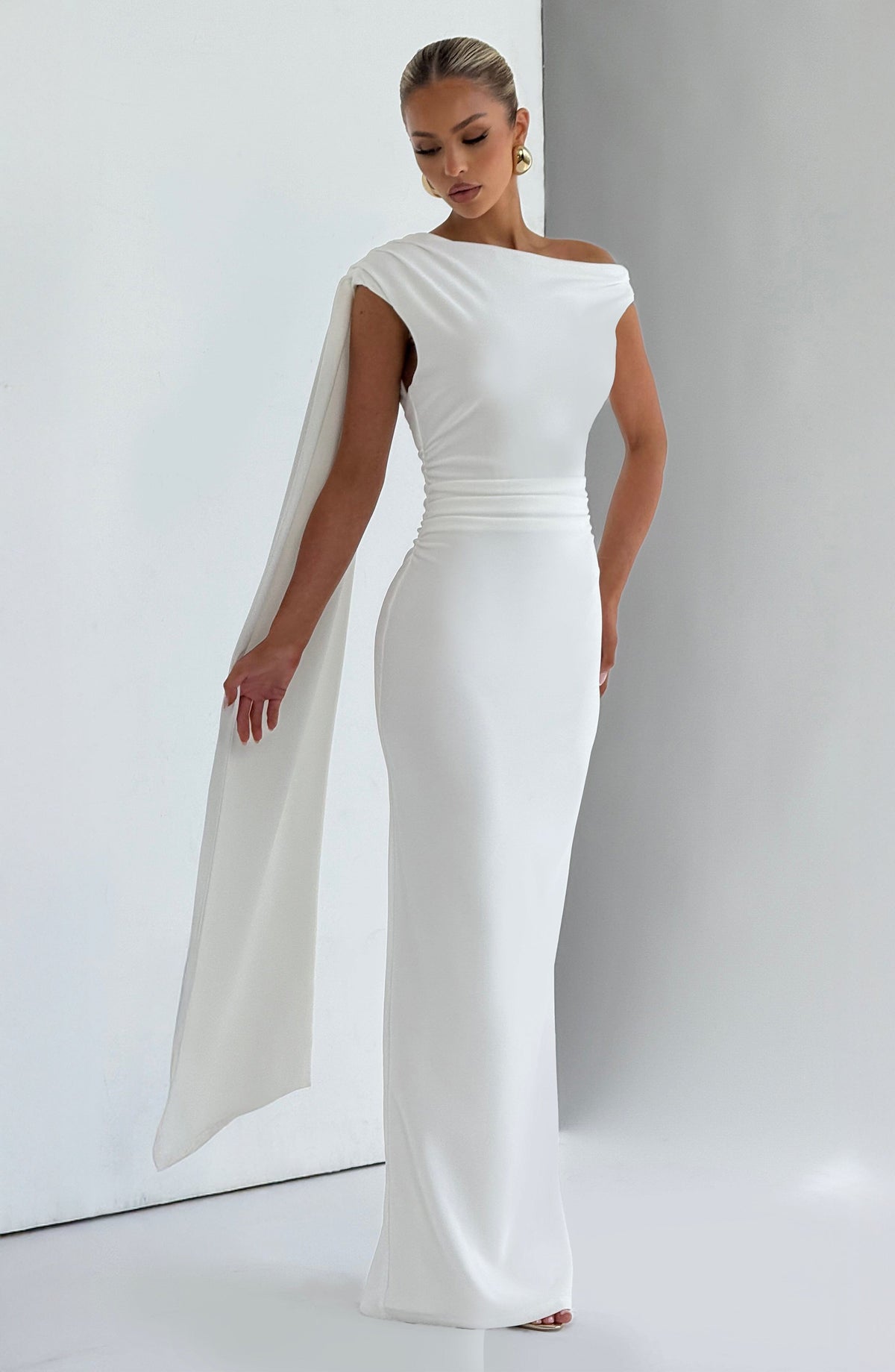 Vestido largo Kylie - marfil