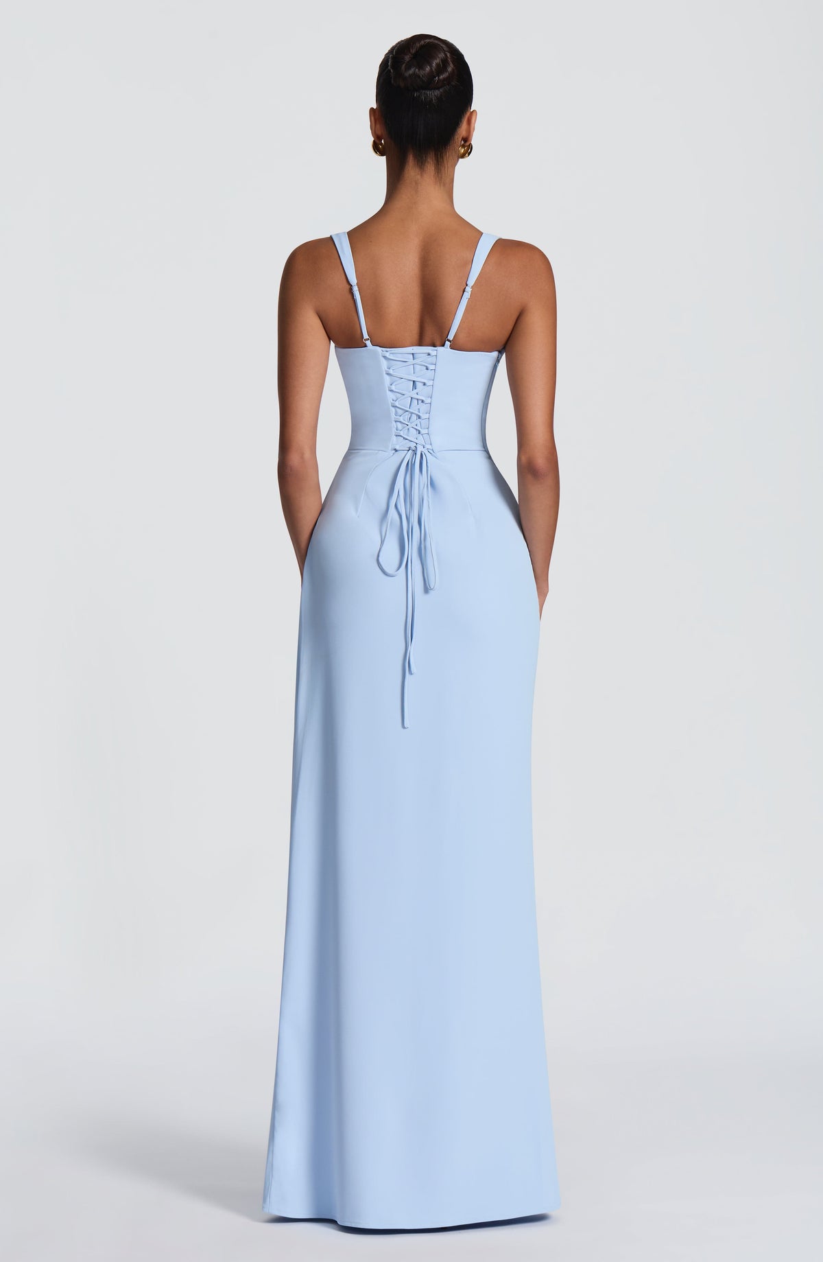 Vestido largo Laleh - azul glaciar
