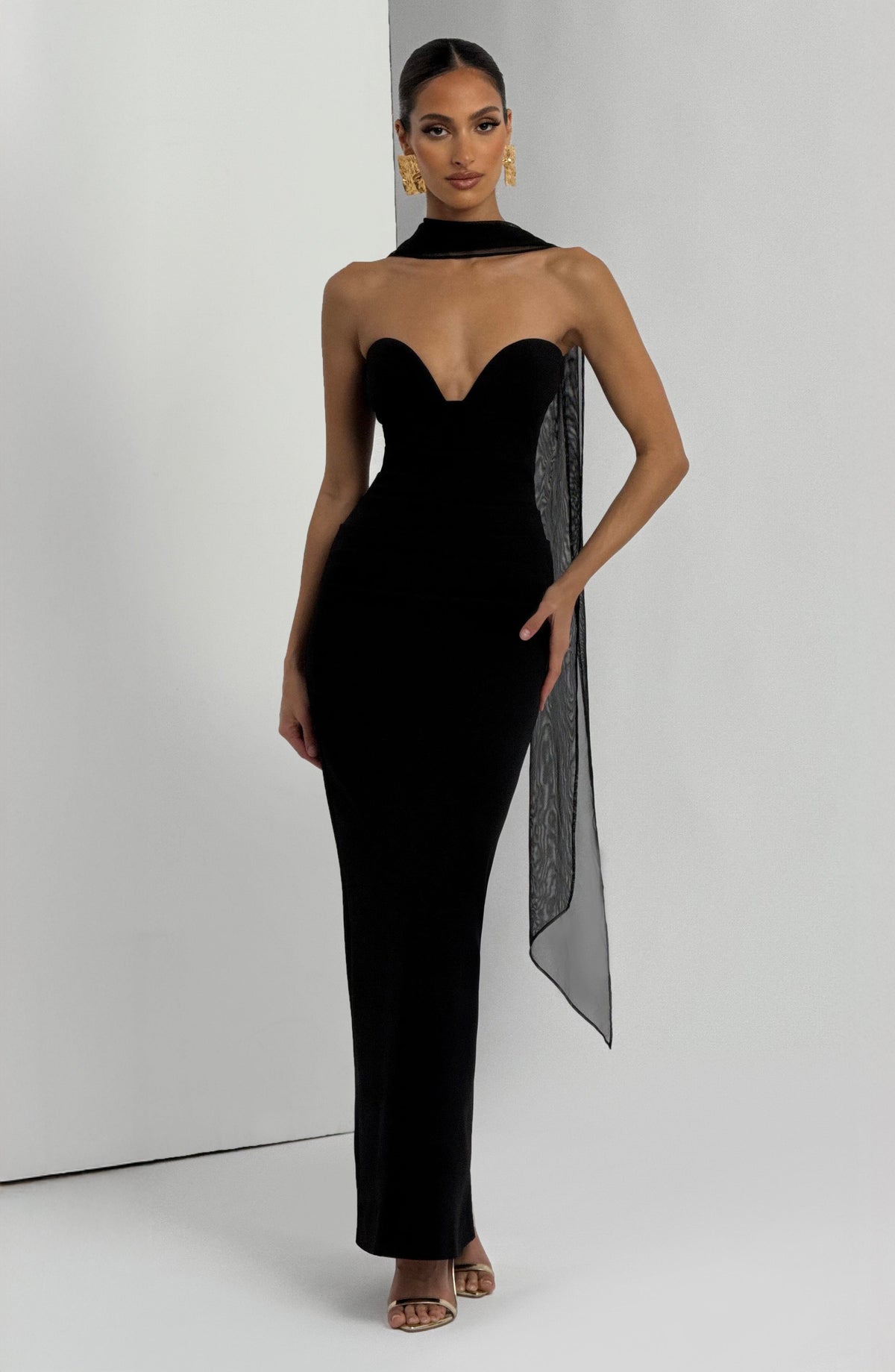 Vestido largo Lindsey - negro