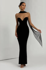 Vestido largo Lindsey - negro