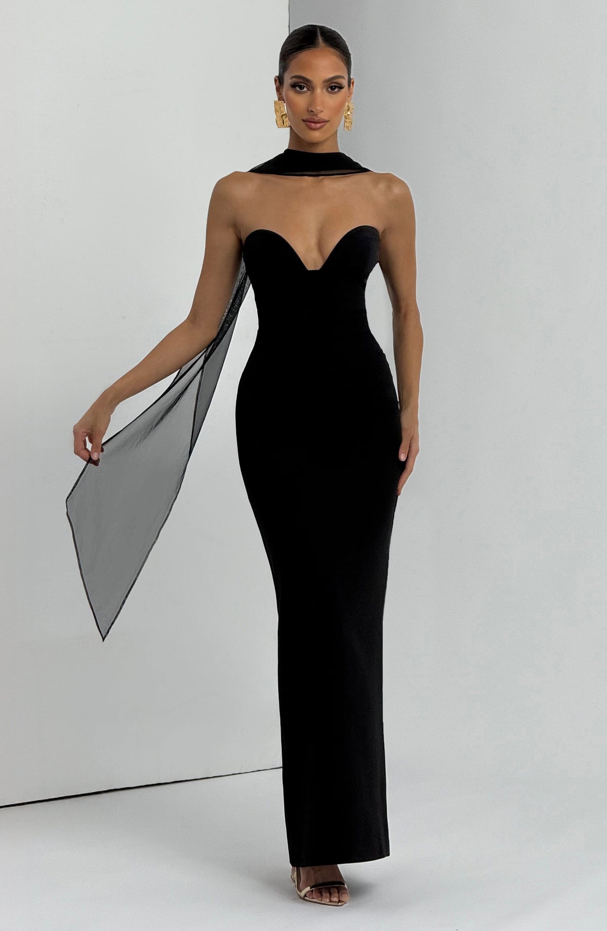 Vestido largo Lindsey - negro