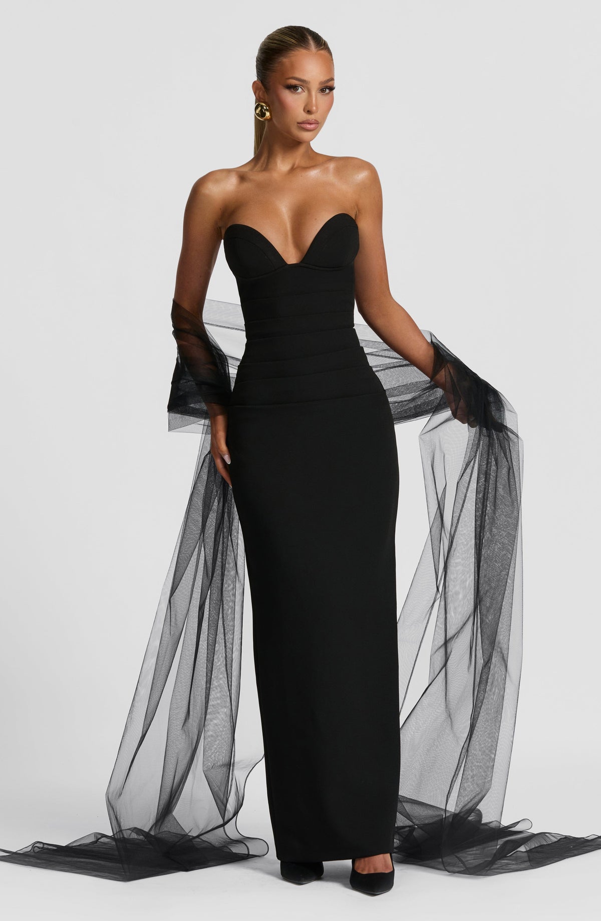 Vestido largo Lindsey - negro