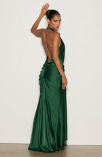 Vestido de gala Linette - verde esmeralda