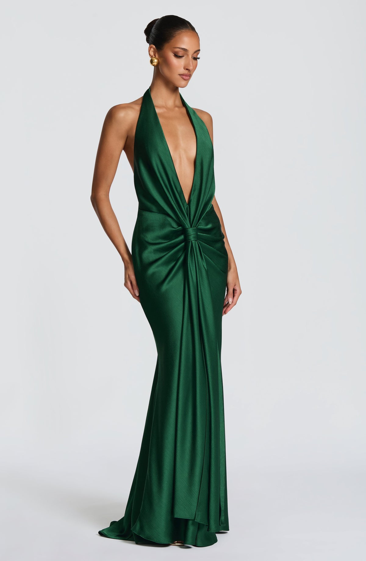 Vestido de gala Linette - verde esmeralda