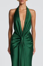 Vestido de gala Linette - verde esmeralda