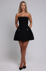 Vestido corto Lottie - negro