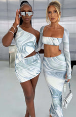Top Lucianna - estampado difuminado gris