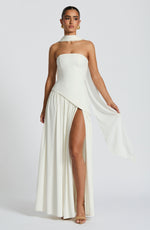 Vestido largo Maliyah - marfil