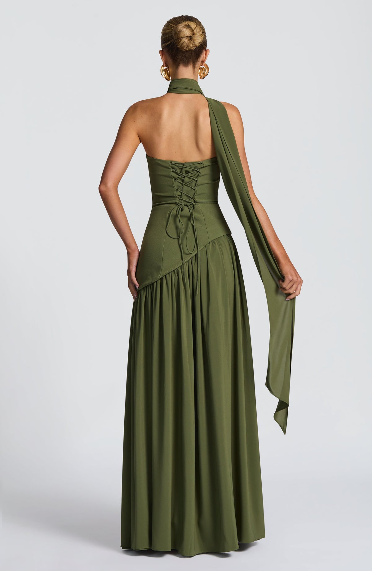 Vestido largo Maliyah - caqui