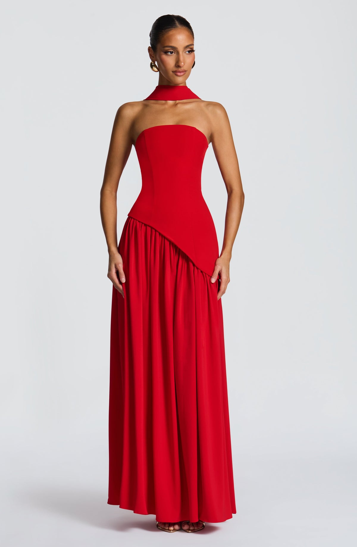 Vestido largo Maliyah - rojo