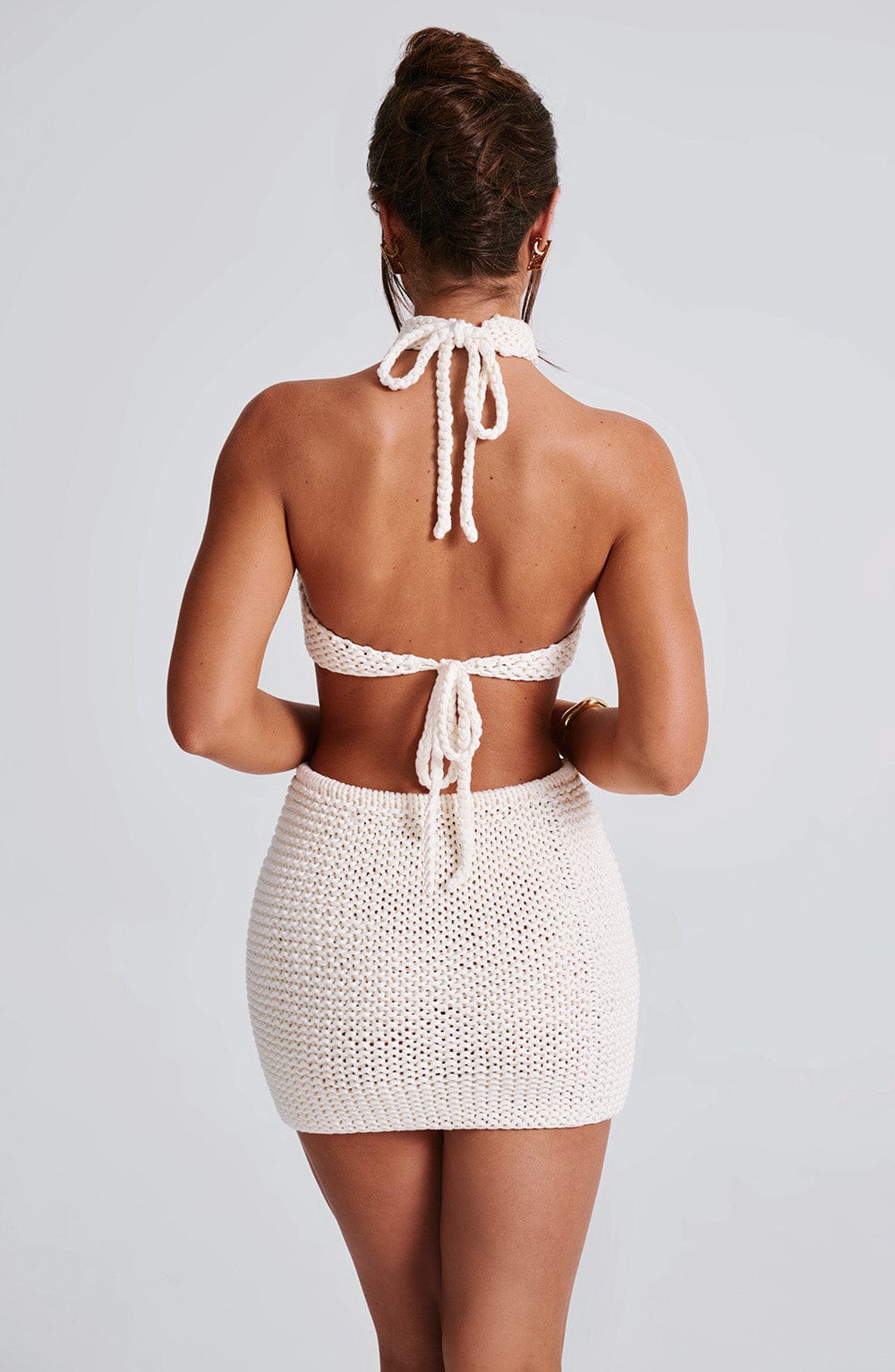Top con cuello halter Margot - marfil