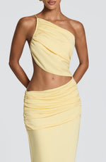 Vestido largo Meadow - amarillo limón