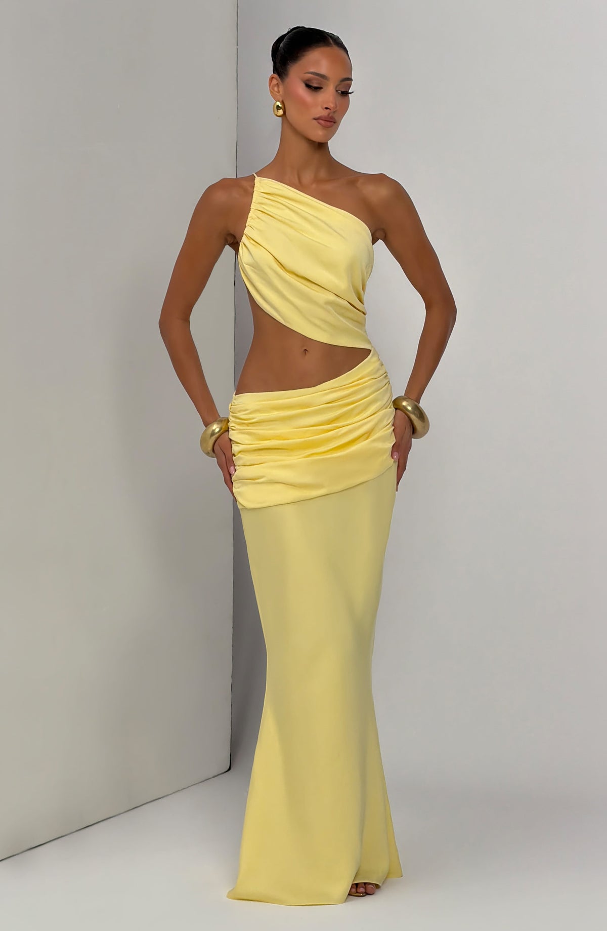 Vestido largo Meadow - amarillo limón