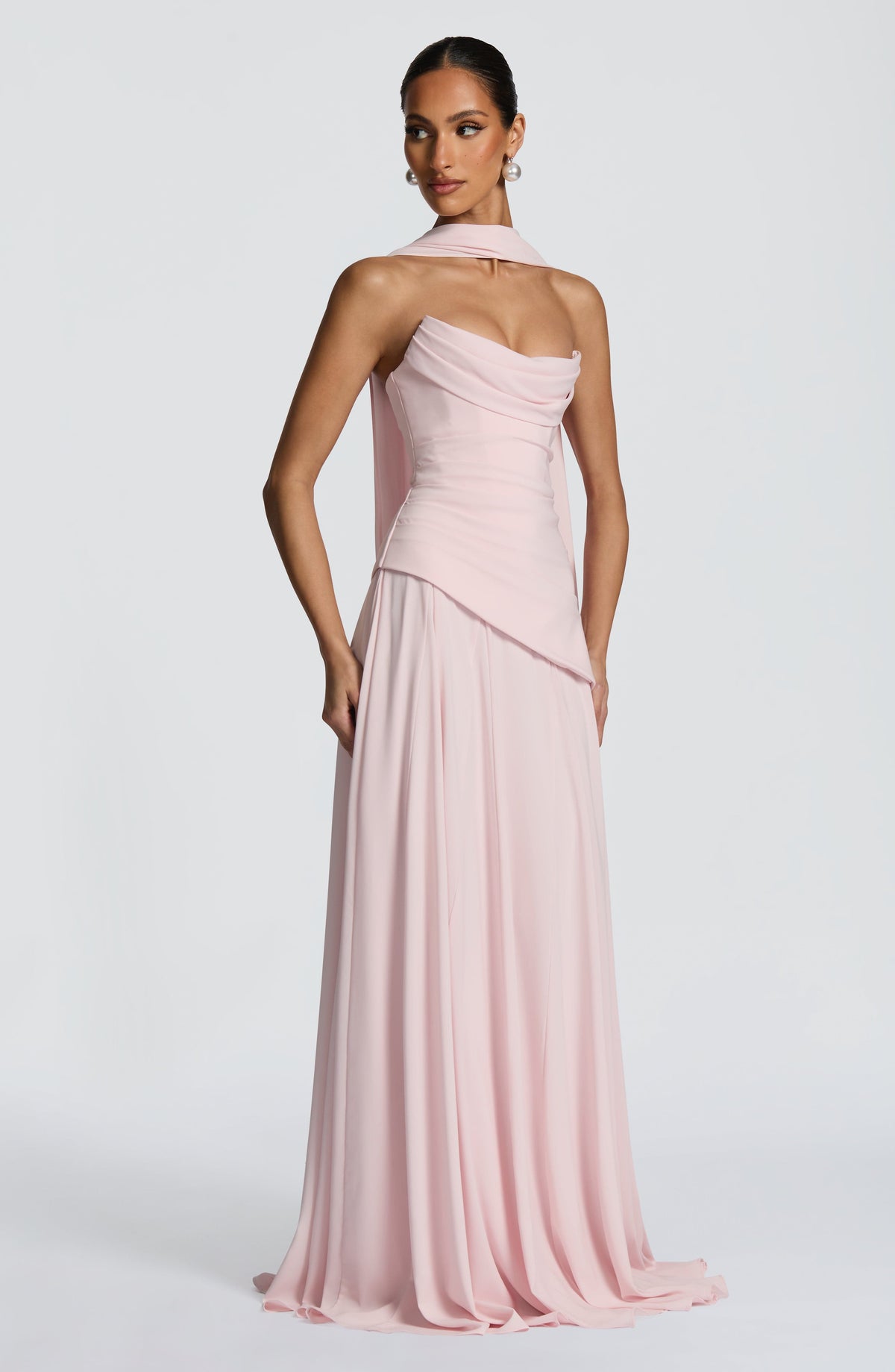 Pañuelo Mila - rosa empolvado