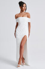 Vestido largo Milani - marfil