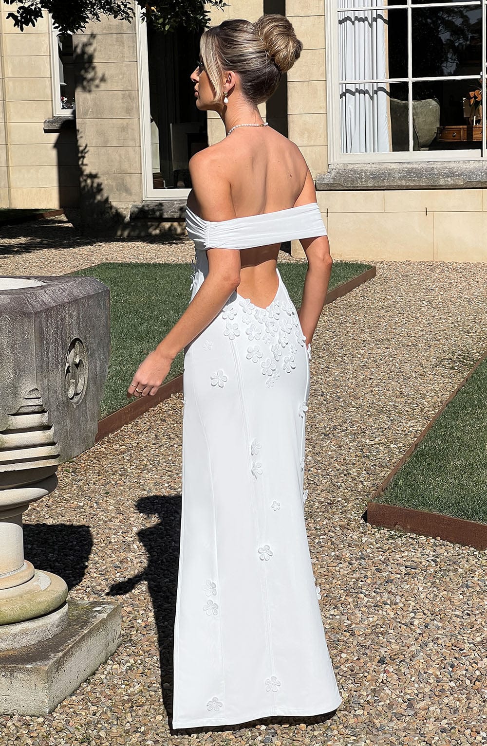 Vestido largo Milani - marfil