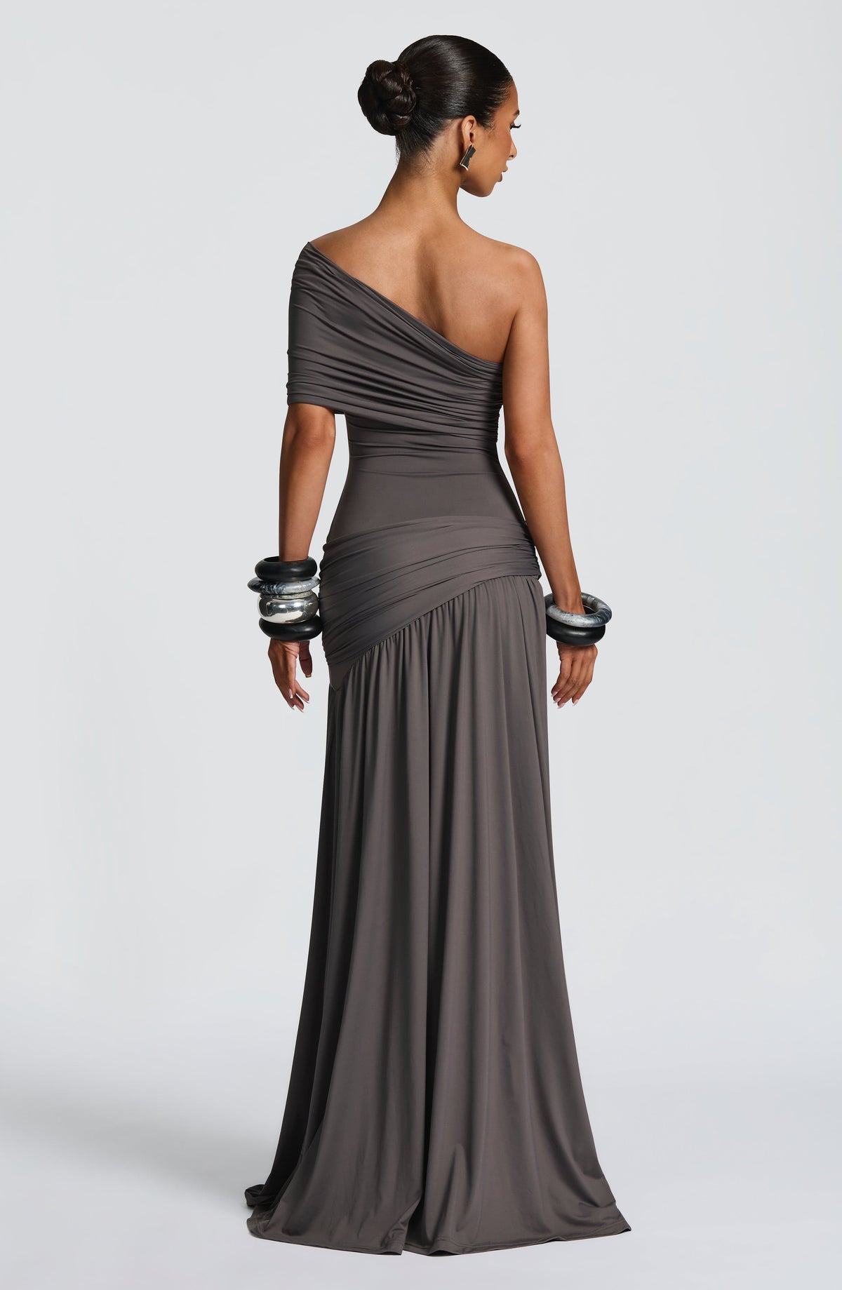 Vestido largo Monica - gris antracita