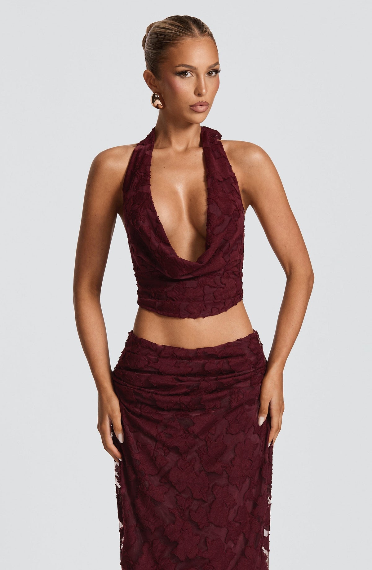 Top Myra - rojo cereza lacado