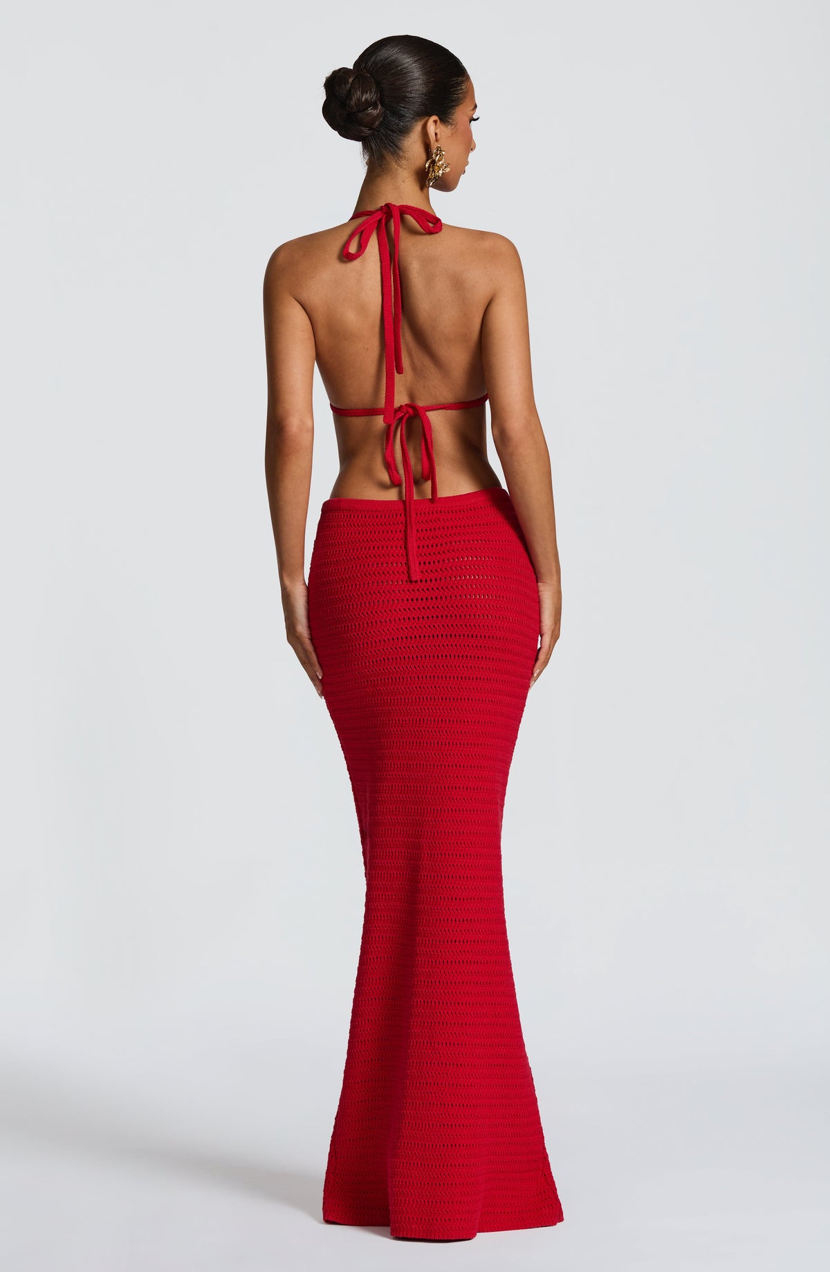 Falda larga Nerida - rojo