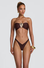 Top bandeau Nuala - marrón ciruela