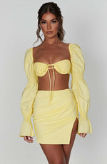 Minifalda Perla - amarillo limón