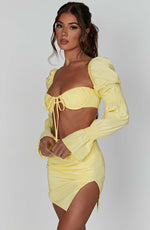 Minifalda Perla - amarillo limón