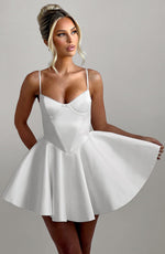 Vestido corto Poppy - marfil