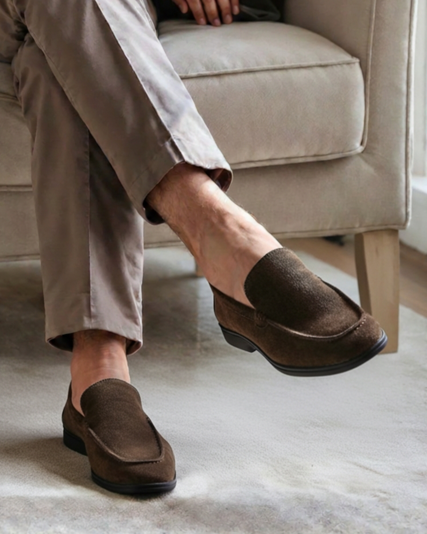 Mocasines de Ante Premium - Suela Negra