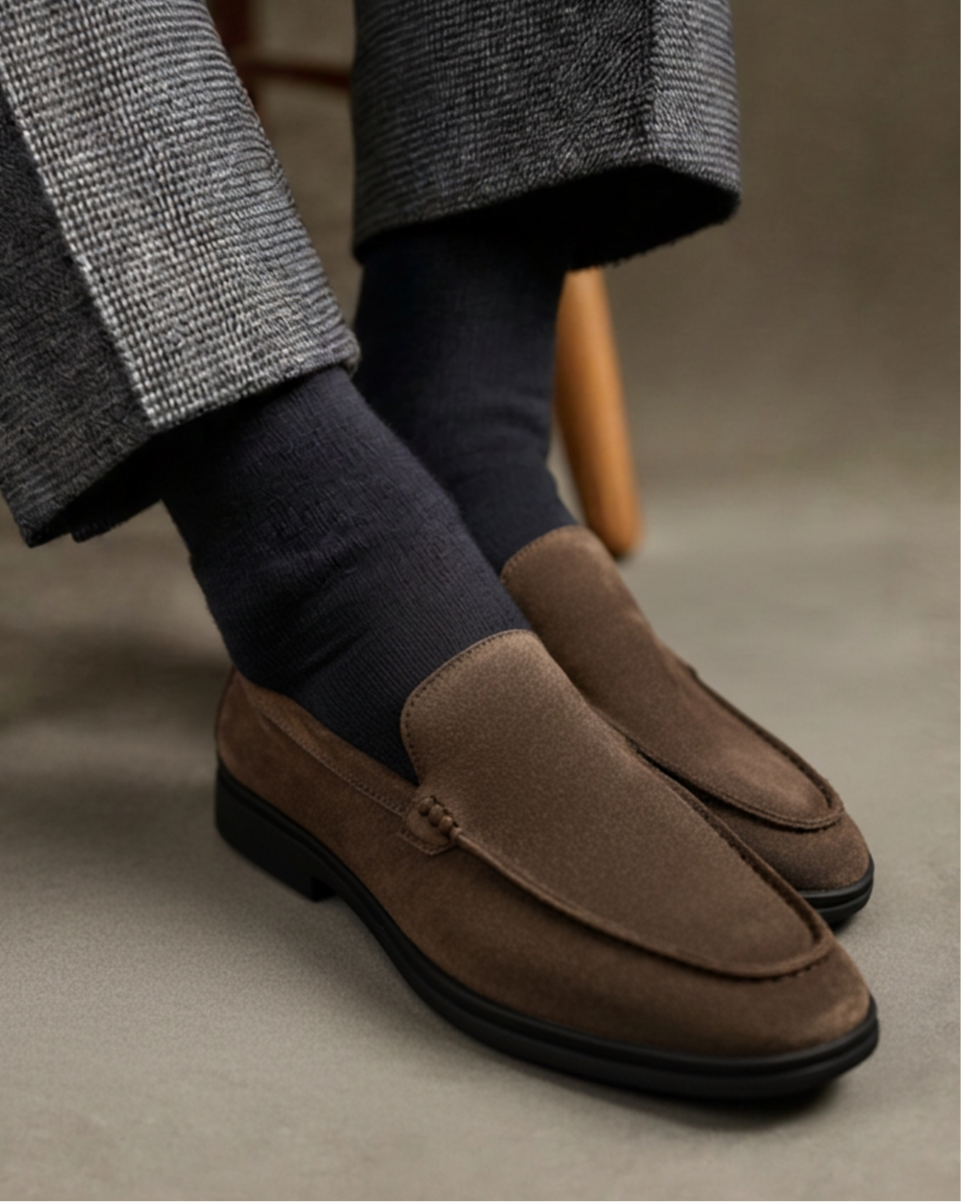 Mocasines de Ante Premium - Suela Negra