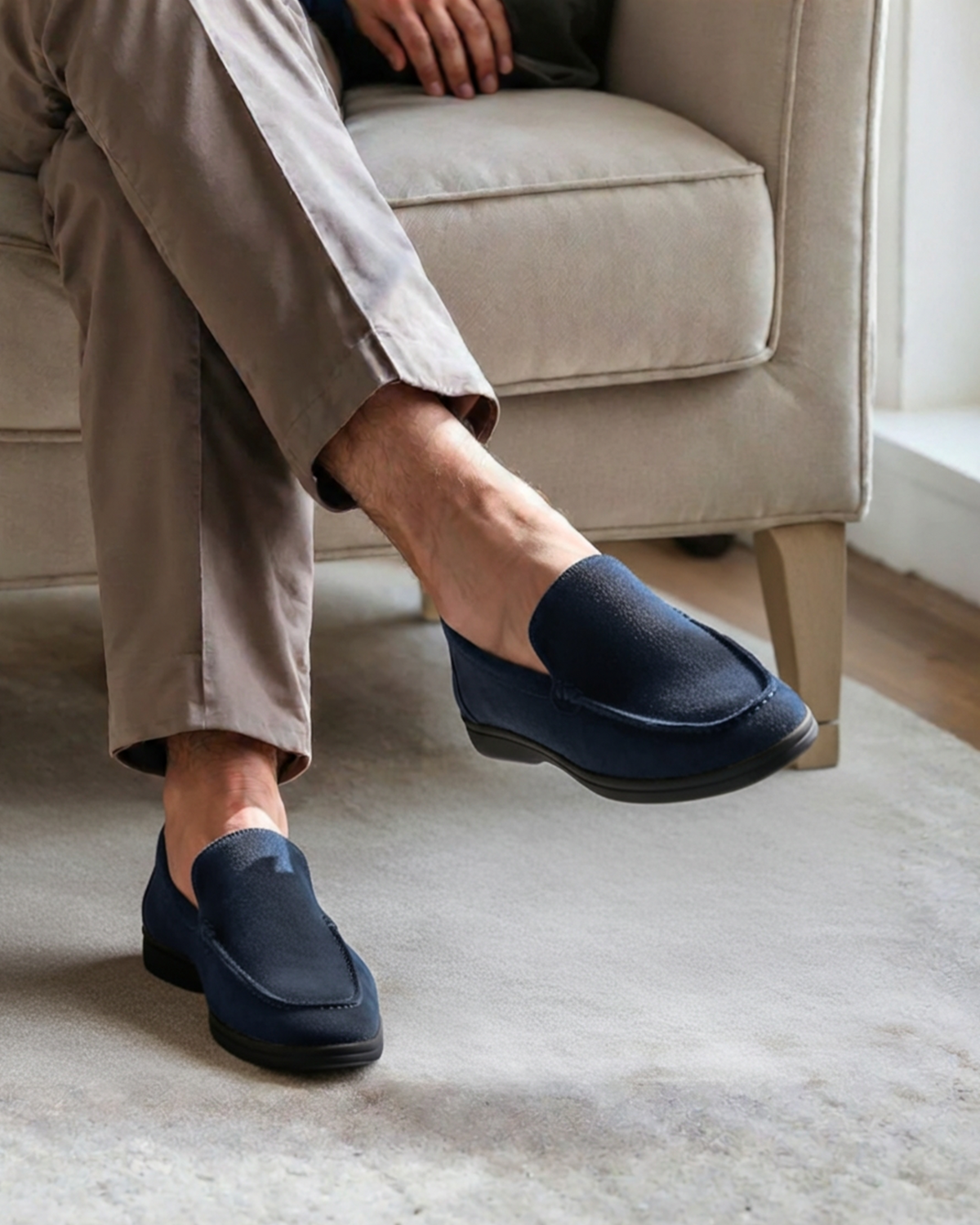 Mocasines de Ante Premium - Suela Negra