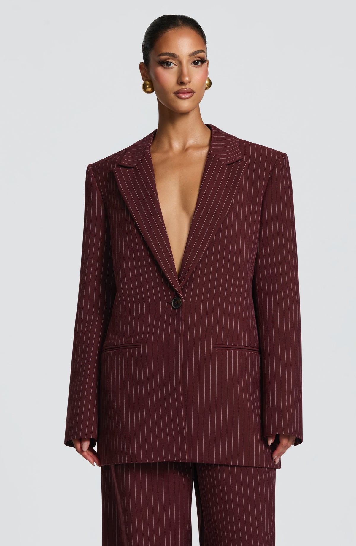 Blazer Reece - burdeos con raya diplomática