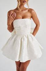 Vestido corto Salome - marfil